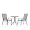Flash Furniture 3PC Patio Set-23.75RD Glass Table, 2 Gray Chairs TLH-0701303C-GY-GG - alternate 8